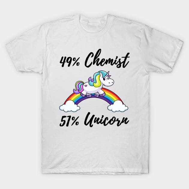 49% chemist  51% Unicorn T-Shirt by IndigoPine